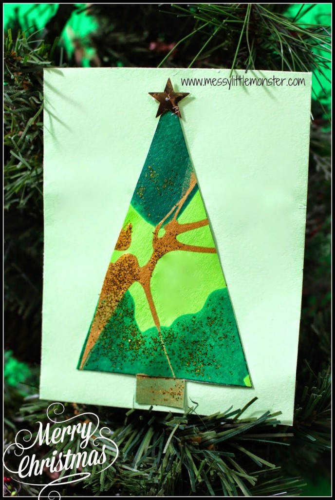 Simple Christmas cards for kids to make Crafty Kids at Home
