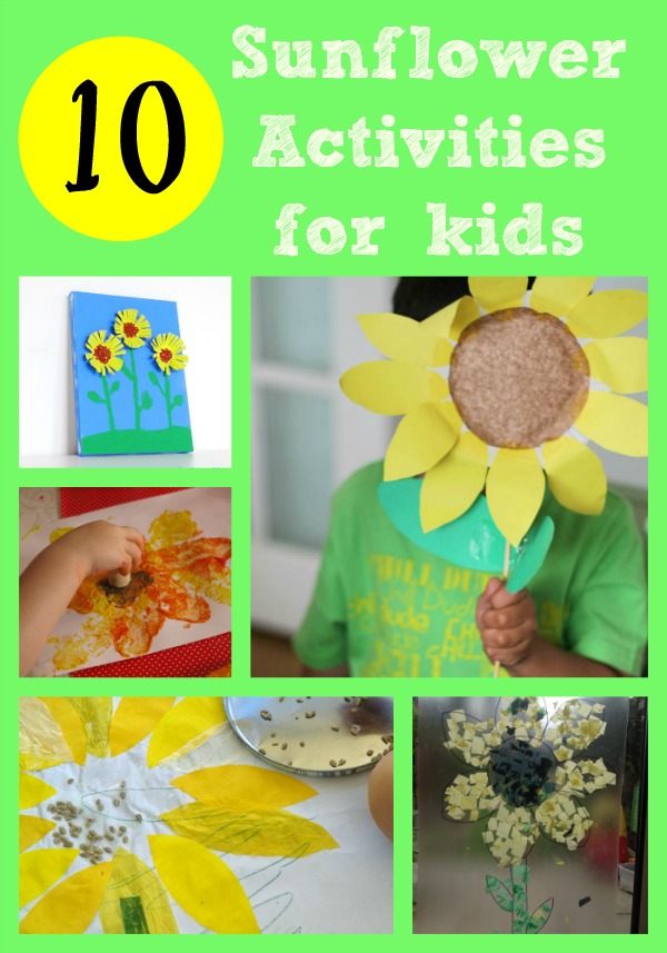 10 sunflower crafts for kids