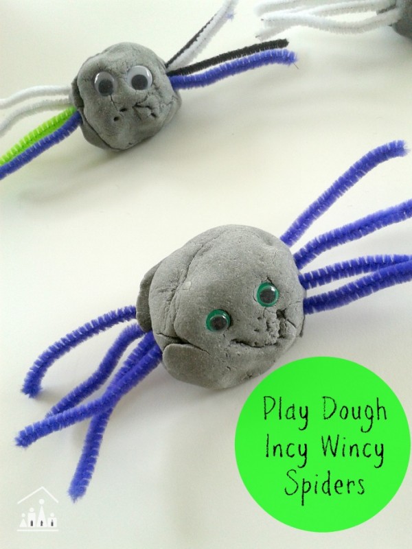 play dough incy wincy spiders 
