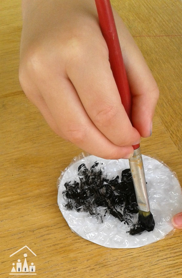 painting bus bubblewrap craft wheels