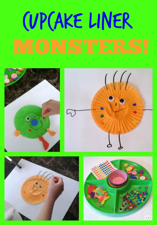 cupcake liner silly monsters