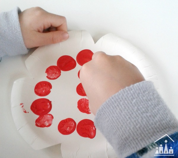 paper plate poppy crafts cork painting