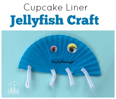 Cupcake liner jellyfish craft
