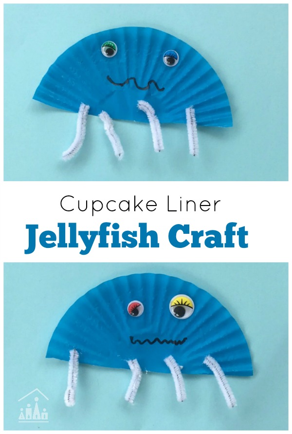 Cupcake liner jellyfish craft 