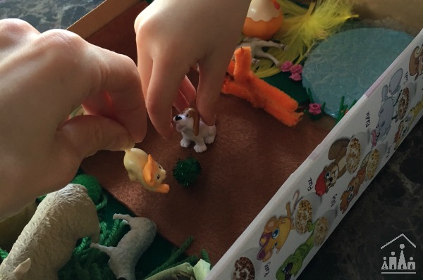 Cereal Box Small World Farm for Imaginative Play